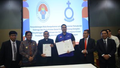 Tekan MOU Dengan Ephorus HKBP, Menpora Dito Apresiasi HKBP yang Fokus Dalam Pembinaan Olahraga