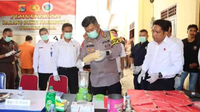 Polres Bima Musnahkan BB Kasus Narkotika; Ganja Seberat 315,95 Gram dan Sabu Seberat 137,09 Gram