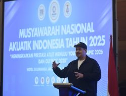 Menpora Dito Buka Munas PB Akuatik Indonesia 2025, Fokus Persiapan Youth Olympic 2026 dan Olimpiade 2028